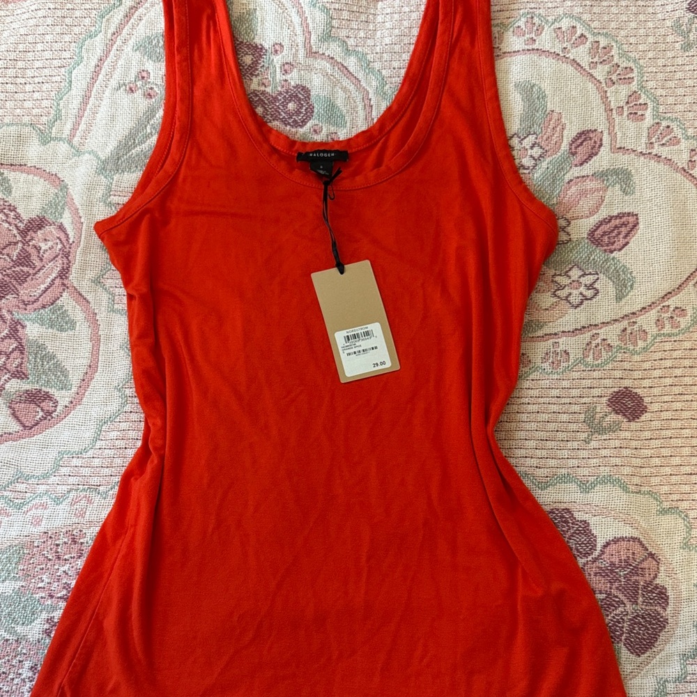 Halogen Vibrant Orange Tank Top